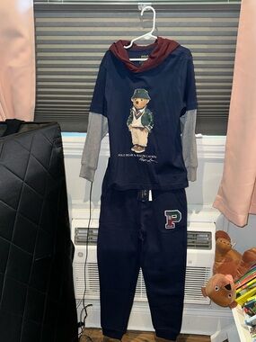 Polo by Ralph Lauren Polo Bear long sleeve layered look Hoody and sweatpants set